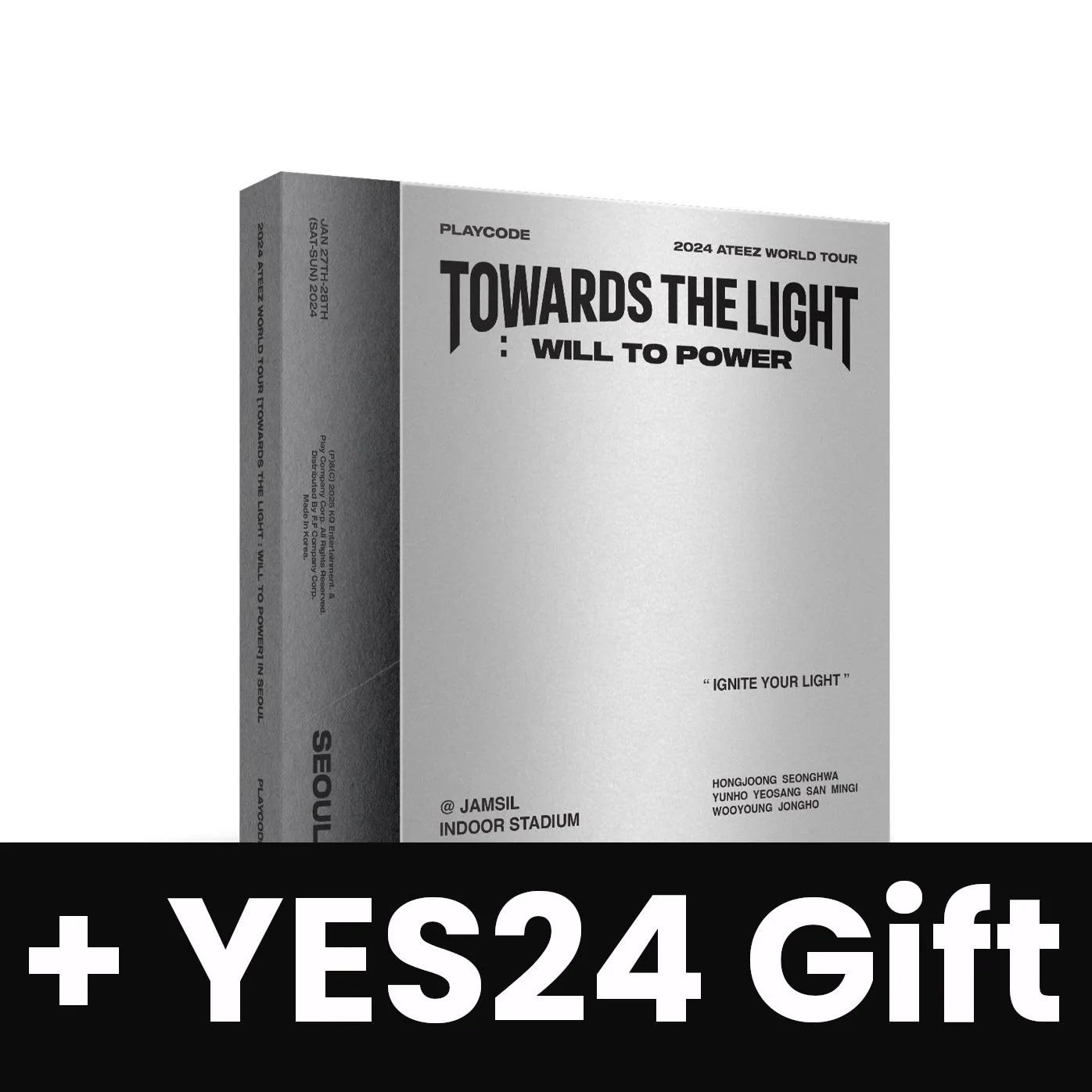 ATEEZ - 2024 WORLD TOUR 'TOWARDS THE LIGHT : WILL TO POWER' IN SEOUL (PLAYCODE) + YES24 Gift