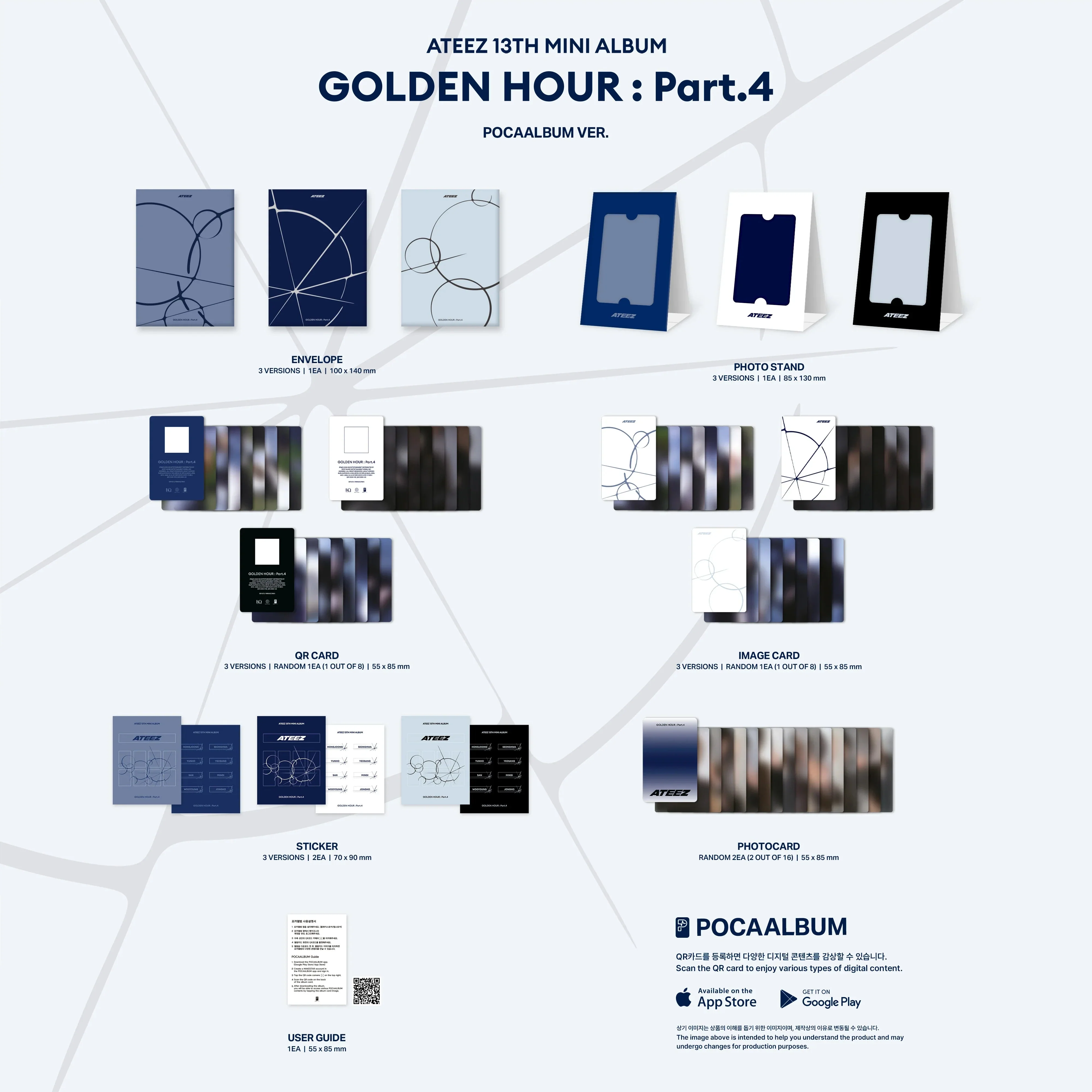 ATEEZ - GOLDEN HOUR : PART.4 (POCA ALBUM) + Makestar Fan Sign Gift - Image 6
