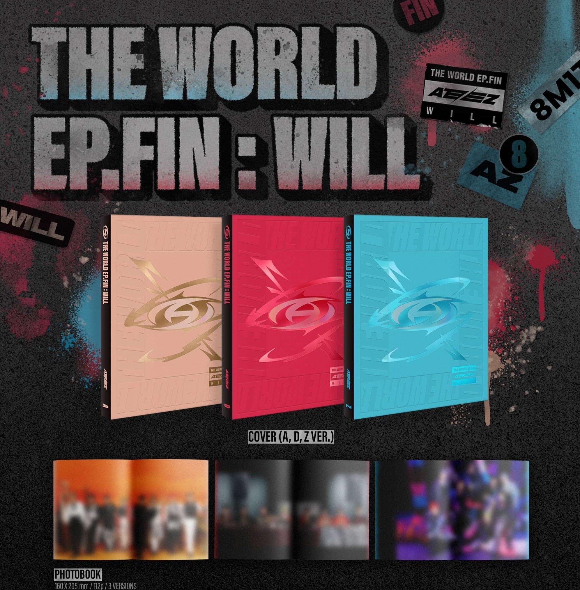 ATEEZ - THE WORLD EP.FIN : WILL (2ND FULL ALBUM) + Makestar Video Call Event Photocard - Image 7