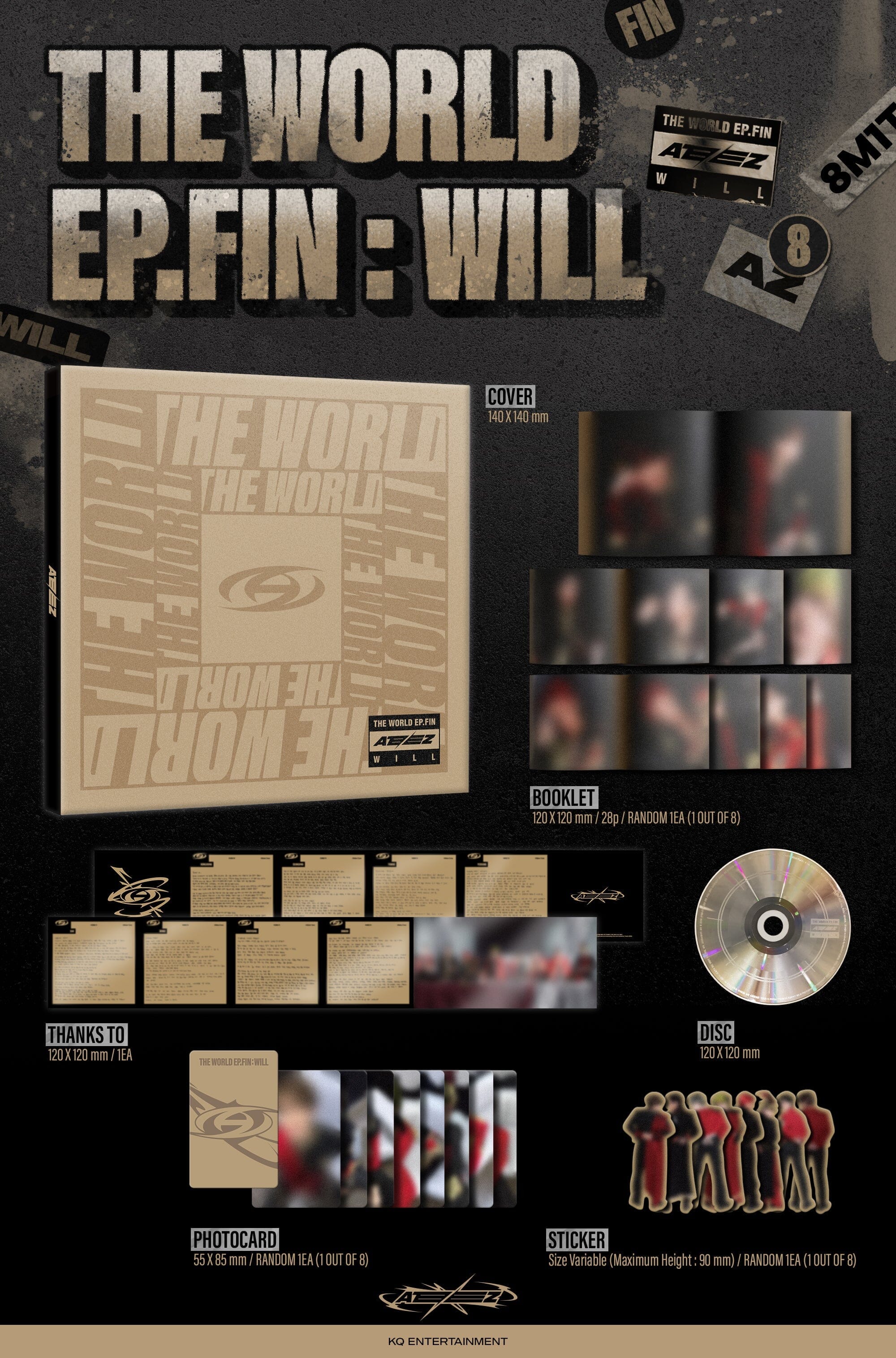 ATEEZ - THE WORLD EP.FIN : WILL (DIGIPAK VER.) 3RD LUCKY DRAW - Image 4