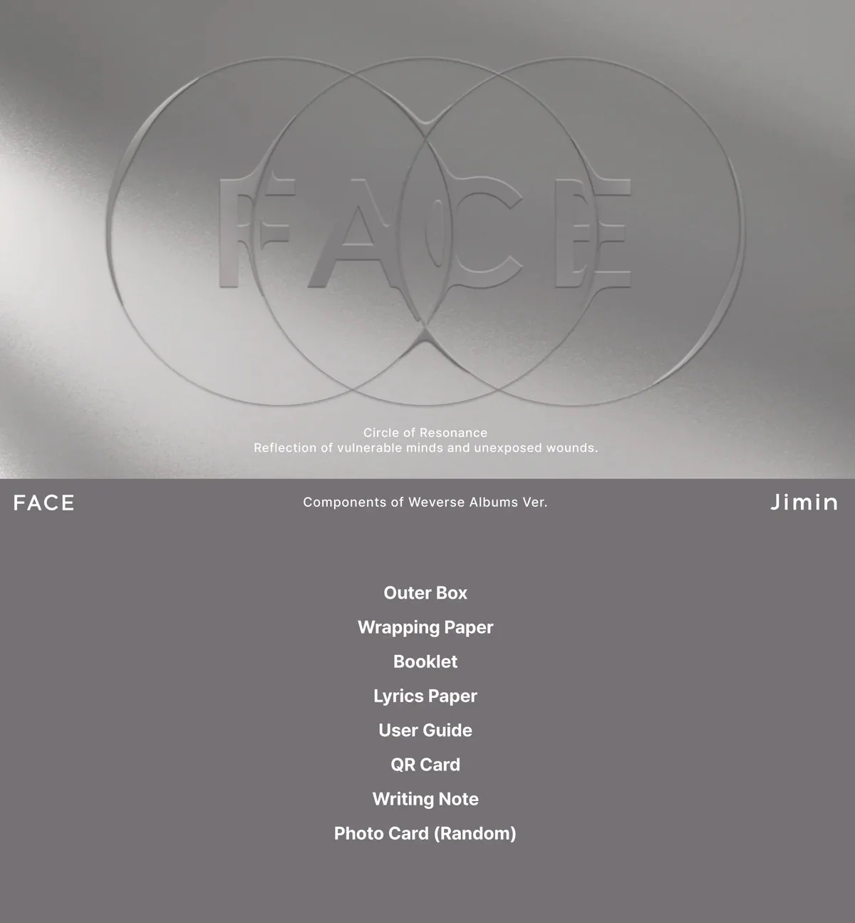 BTS JIMIN - FACE (1ST SOLO ALBUM) WEVERSE GIFT VER. - Image 7