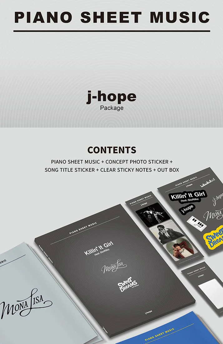 BTS - PIANO SHEET MUSIC : J-HOPE (PACKAGE) - Image 2