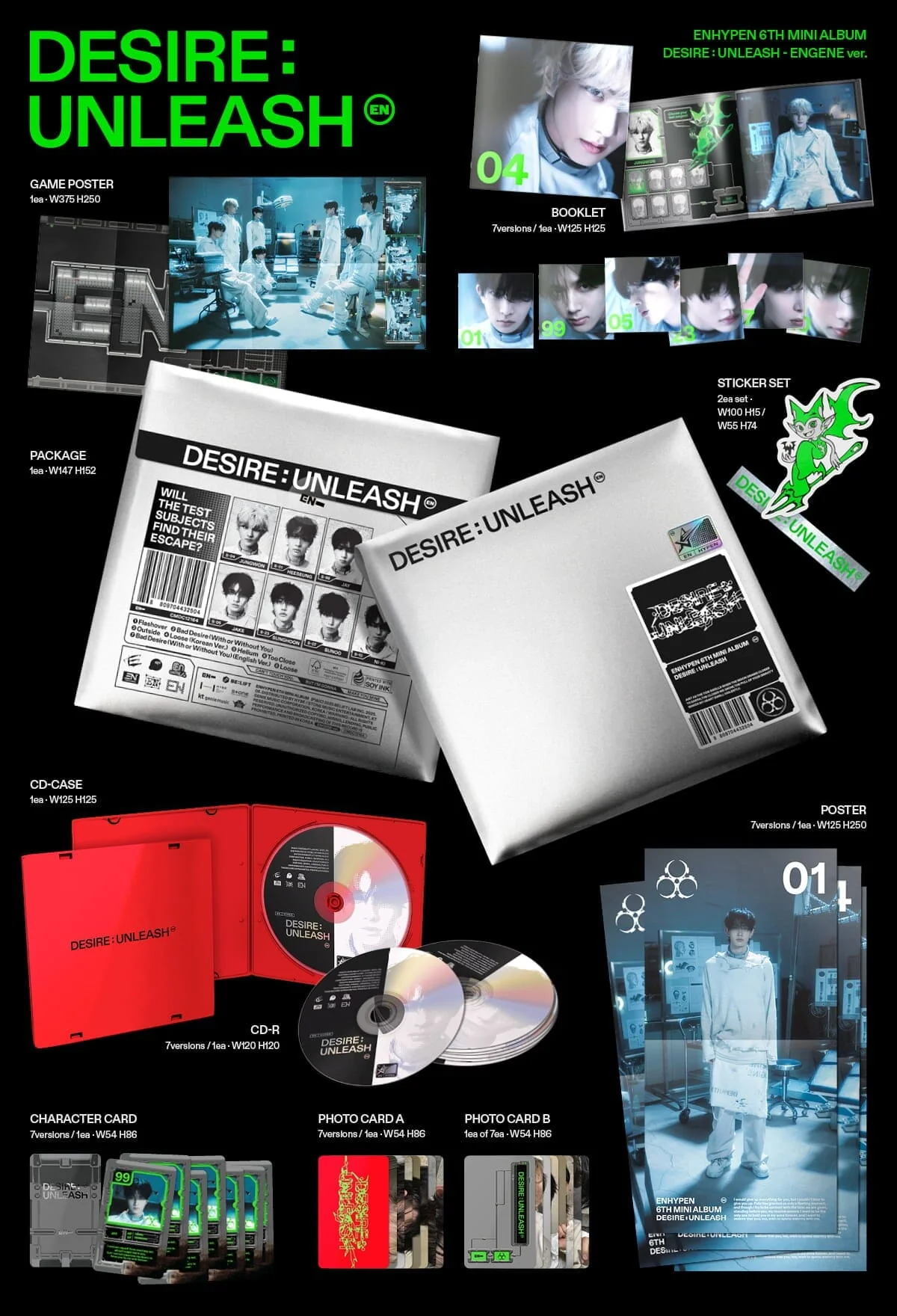 ENHYPEN - DESIRE : UNLEASH (ENGENE VER.) + Weverse Gift - Image 2