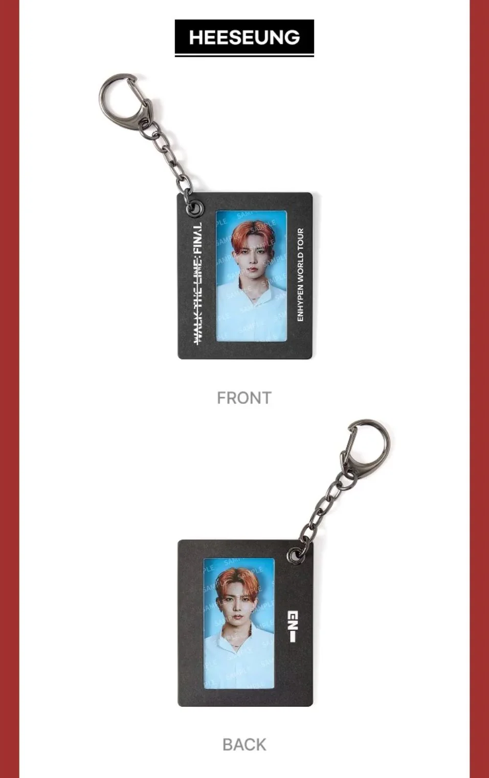 ENHYPEN - FILM FRAME KEYRING (WALK THE LINE : FINAL WORLD TOUR OFFICIAL MD) - Image 5