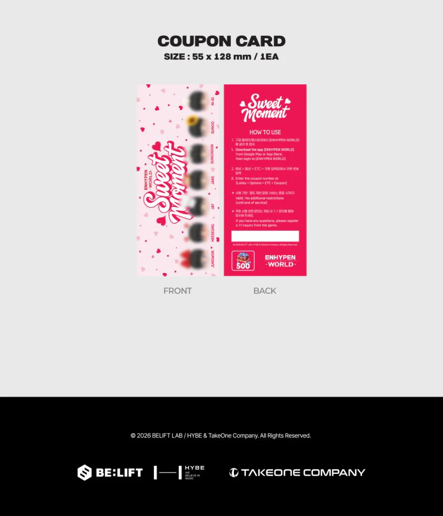 ENHYPEN - WORLD COUPON CARD COLLECTION (SWEET MOMENT VER.) - Image 9