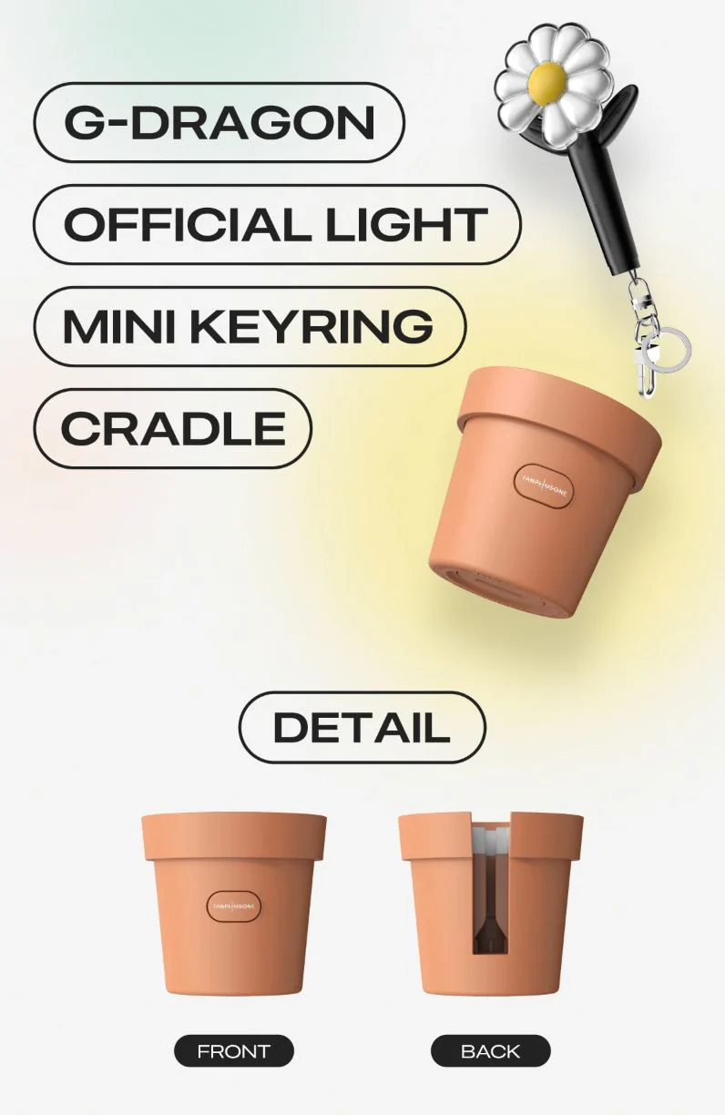 G-DRAGON (BIGBANG) - OFFICIAL MINI LIGHT KEYRING CRADLE - Image 2