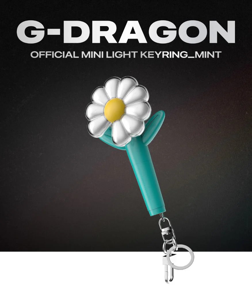 G-DRAGON (BIGBANG) - OFFICIAL MINI LIGHT KEYRING (MINT) - Image 2