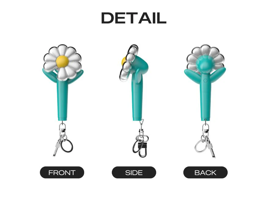 G-DRAGON (BIGBANG) - OFFICIAL MINI LIGHT KEYRING (MINT) - Image 3