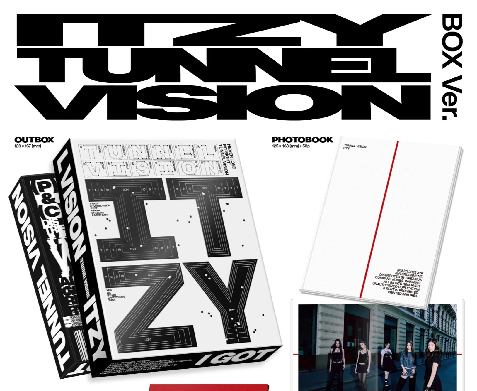 ITZY - TUNNEL VISION (BOX VER.) + FANS SHOP Photocard - Image 3