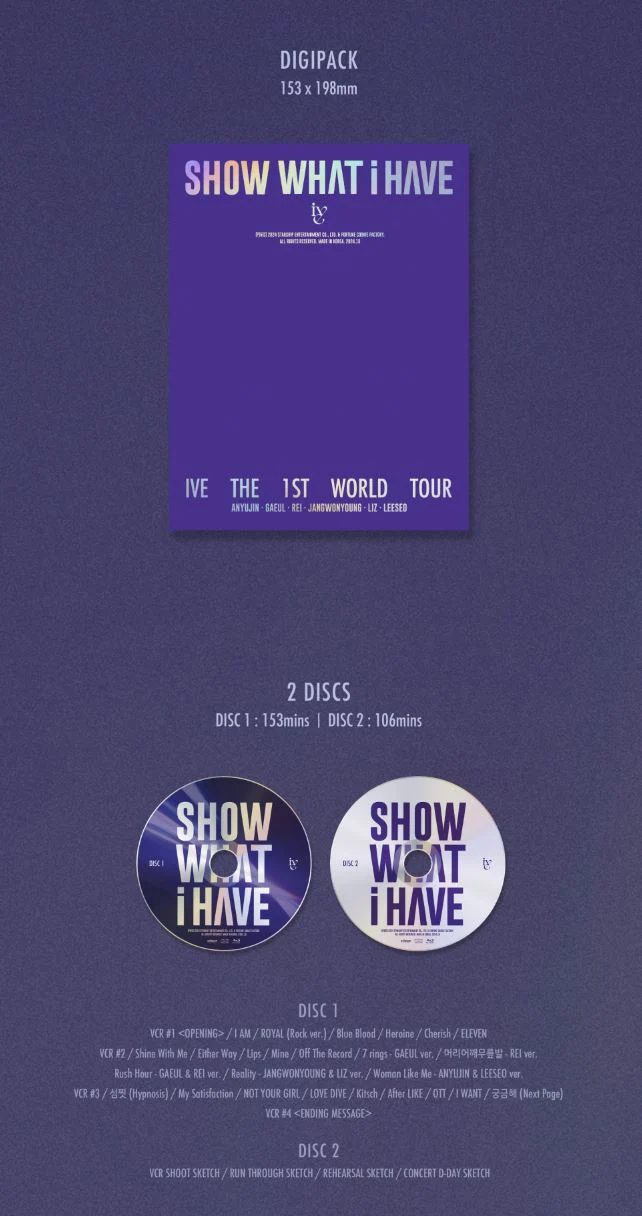 IVE - THE 1ST WORLD TOUR 'SHOW WHAT I HAVE' (DVD/ BLU-RAY/ KIT) + Starship Photocard - Image 14
