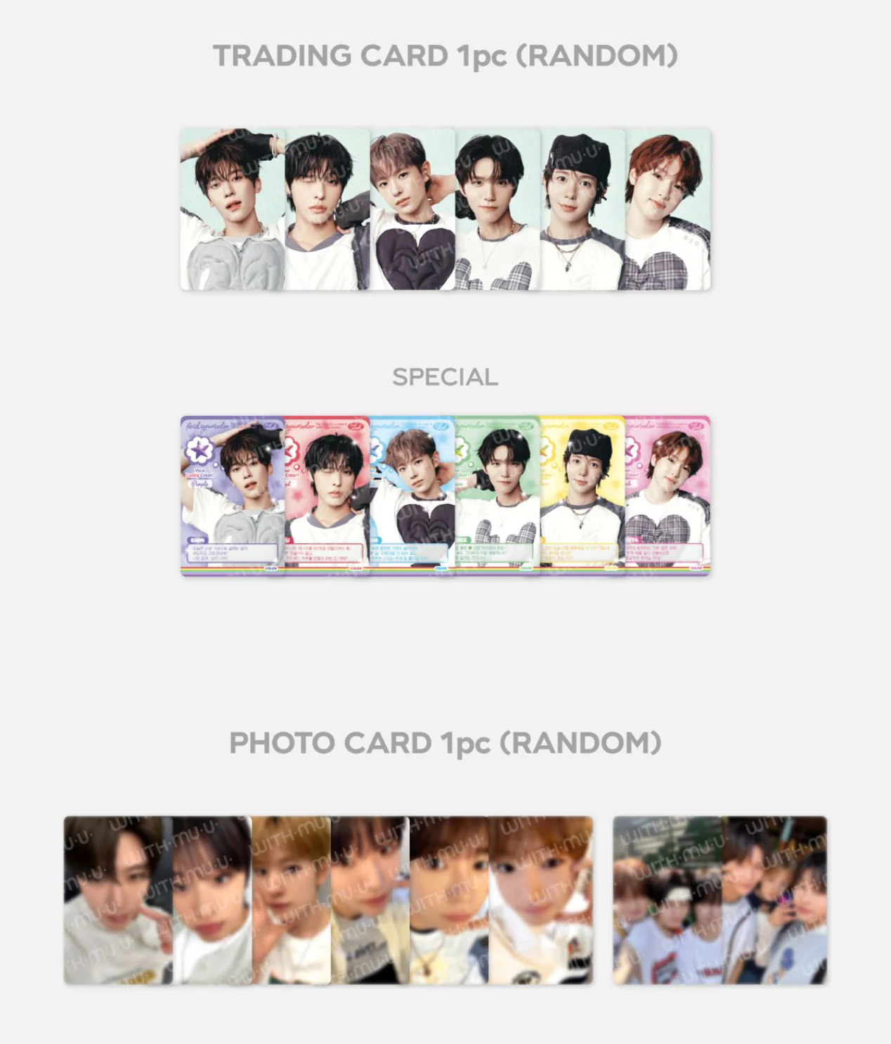 NCT WISH - RANDOM TRADING CARD SET (FIND YOUR COLOR POP UP MD) - Image 3