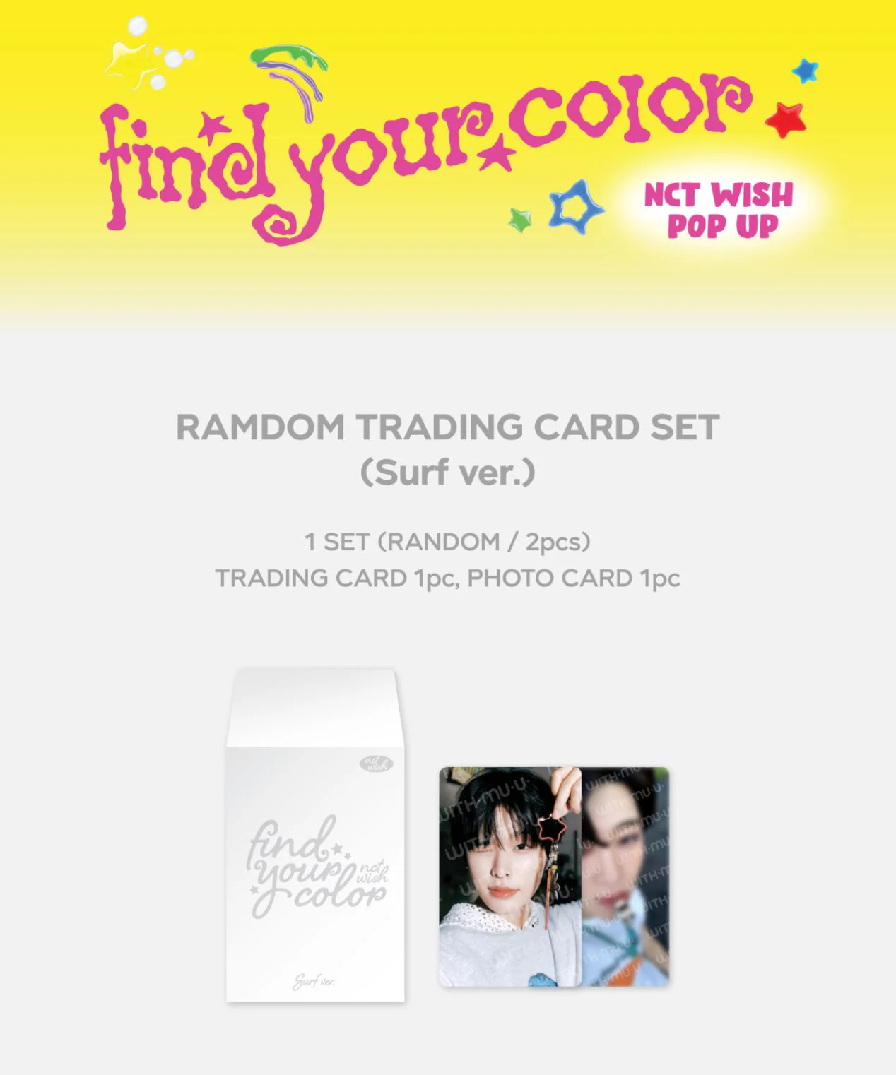 NCT WISH - RANDOM TRADING CARD SET (FIND YOUR COLOR POP UP MD) - Image 4