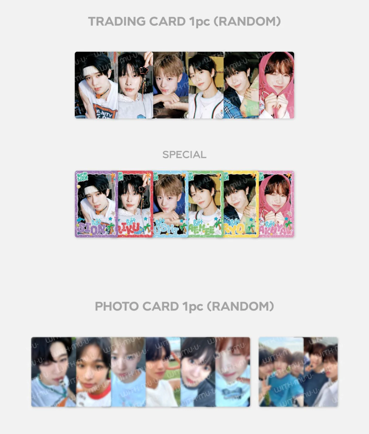 NCT WISH - RANDOM TRADING CARD SET (FIND YOUR COLOR POP UP MD) - Image 5