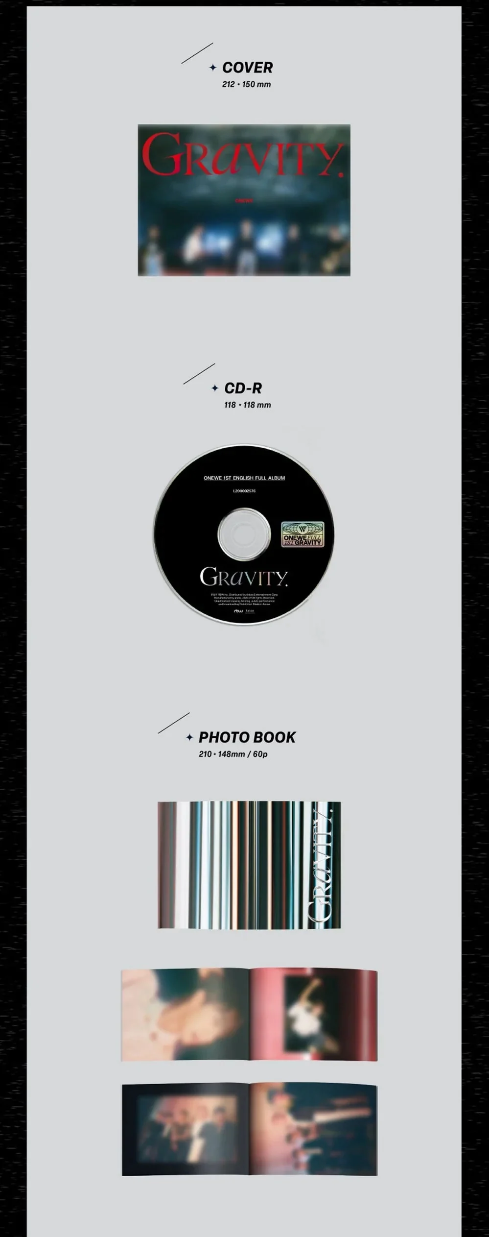 ONEWE - GRAVITY (1ST ENGLISH FULL ALBUM) - Image 3