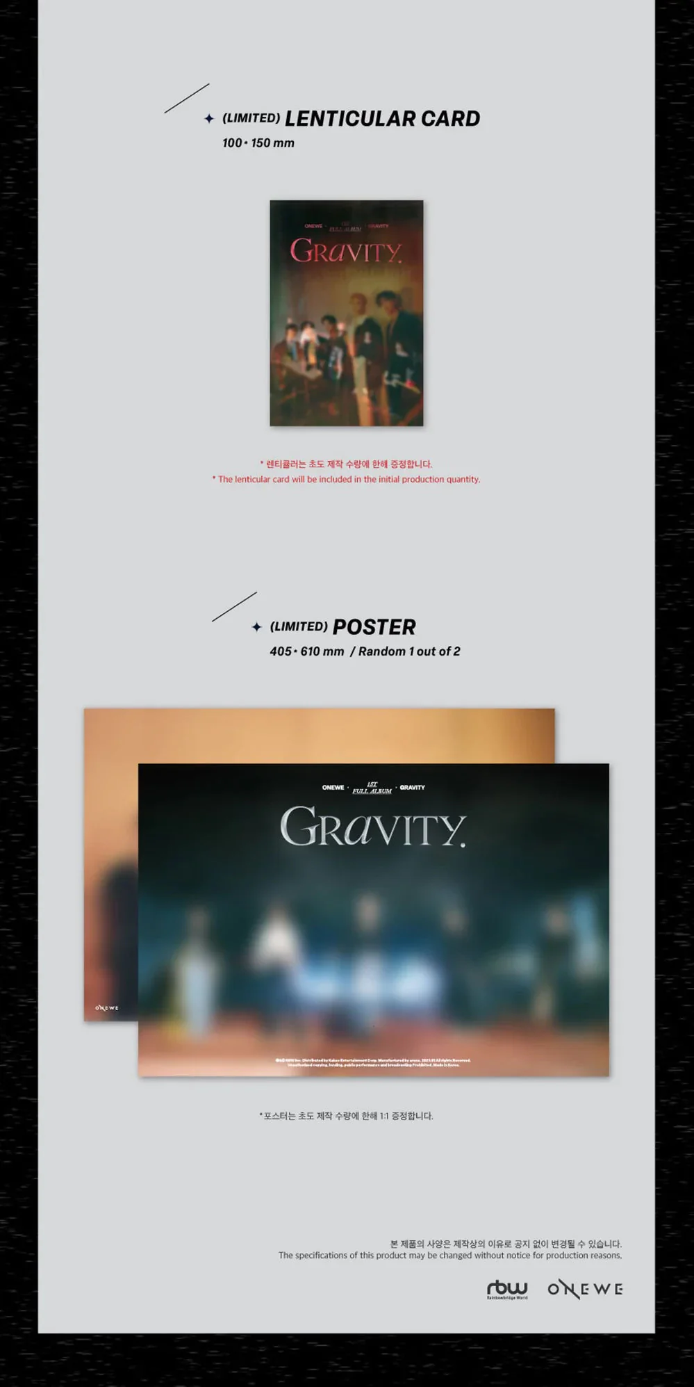 ONEWE - GRAVITY (1ST ENGLISH FULL ALBUM) - Image 7