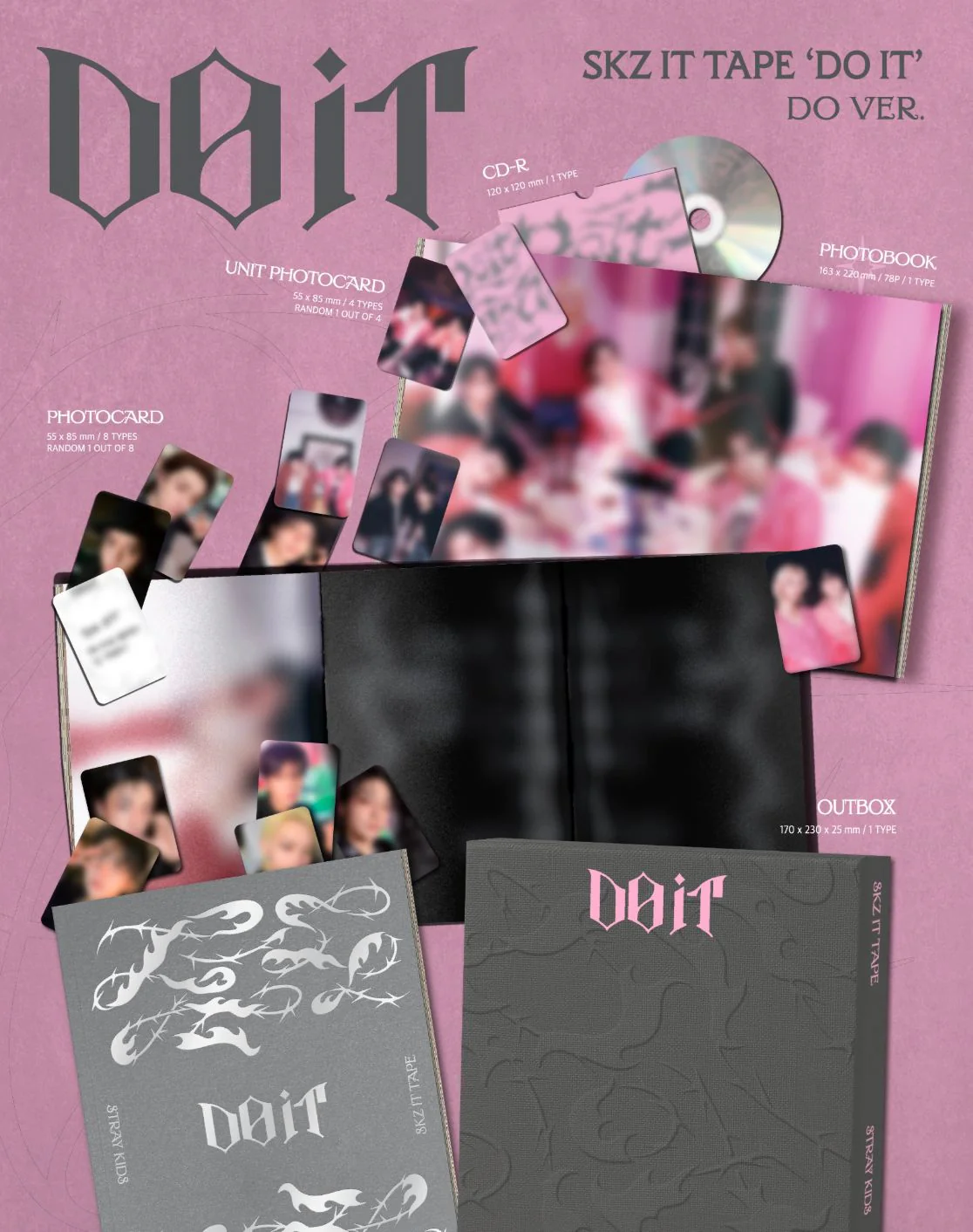 STRAY KIDS - DO IT (DO VER.) (LIMITED) + Musickorea Photocard - Image 3