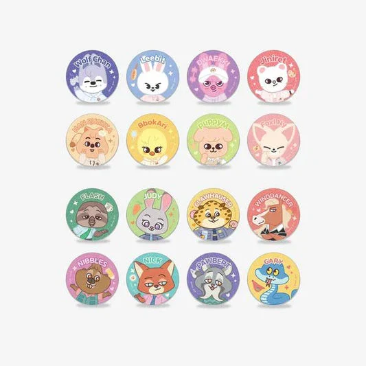 STRAY KIDS - Secret Glitter Can Badge (SKZOO X ZOOTOPIA2 POP-UP MD)