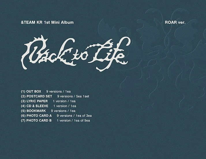 &TEAM - BACK TO LIFE (1ST KOREAN MINI ALBUM) (ROAR VER.) - Image 2