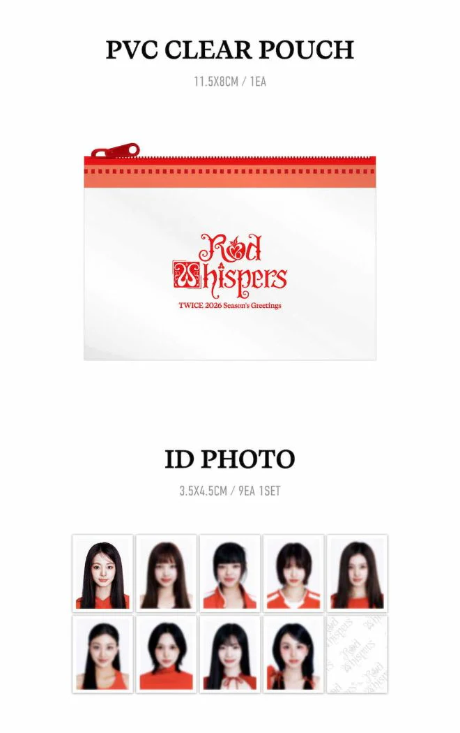 TWICE - 2026 SEASON'S GREETINGS (RED WHISPERS) + FANS SHOP Photocard Set - Image 9