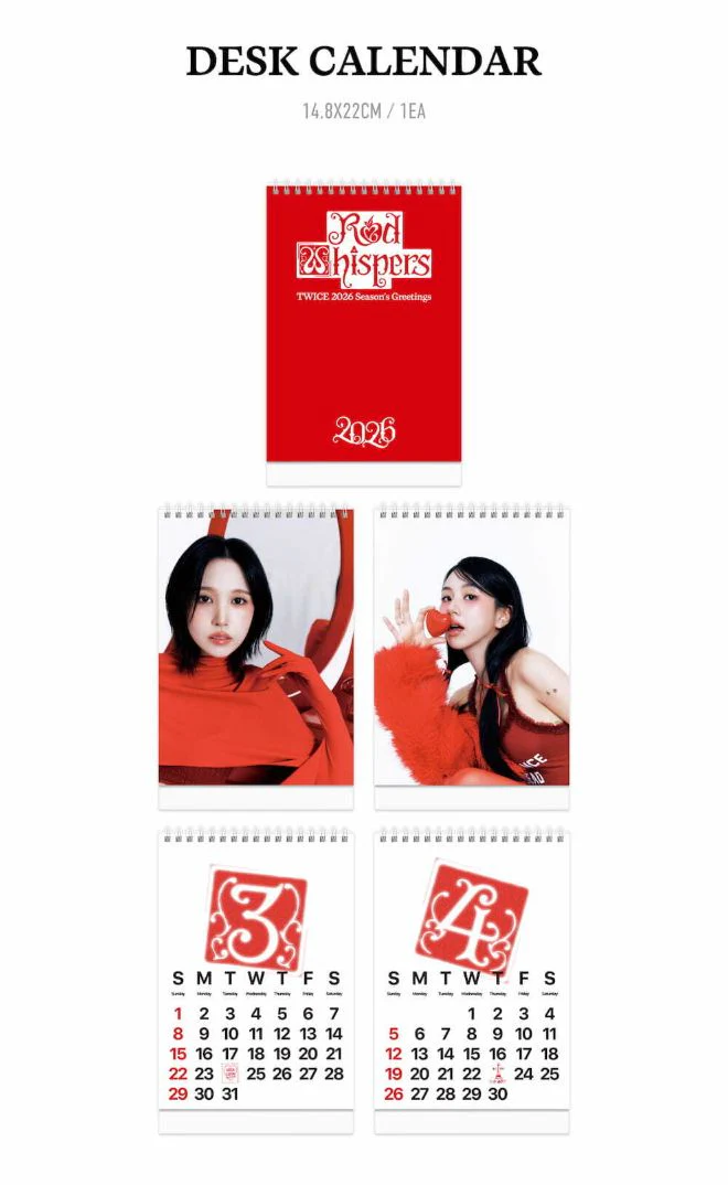 TWICE - 2026 SEASON'S GREETINGS (RED WHISPERS) + Special Photocard Set - Image 4