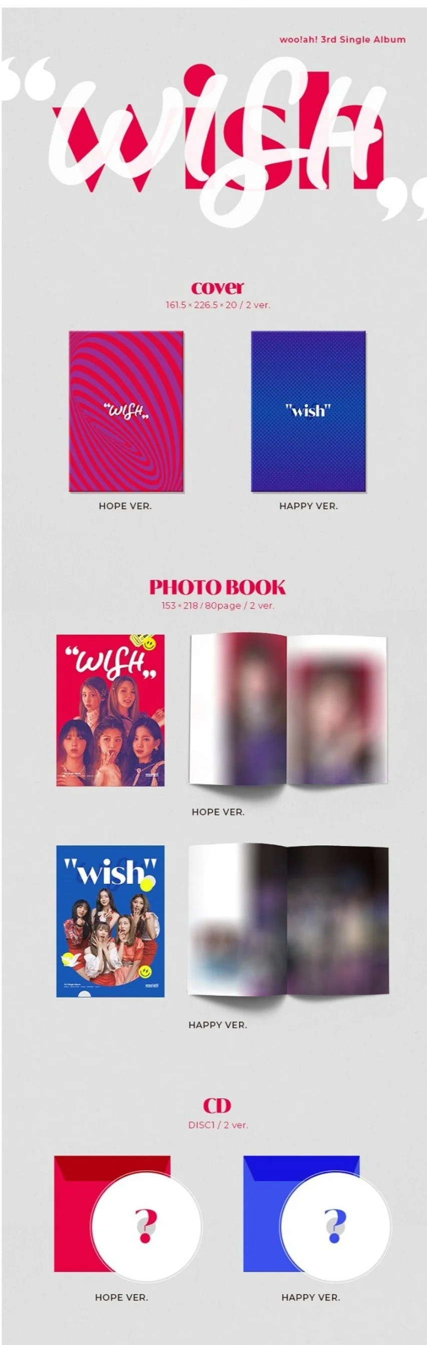 WOO!AH! - WISH (3rd Single Album) - Image 2
