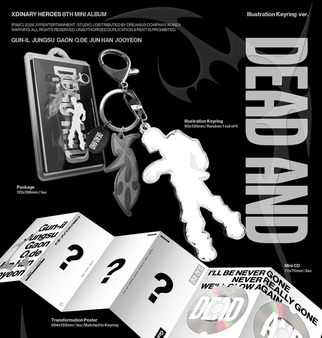 XDINARY HEROES - DEAD AND (ILLUSTRATION KEYRING VER.) + Apple Music Gift - Image 3