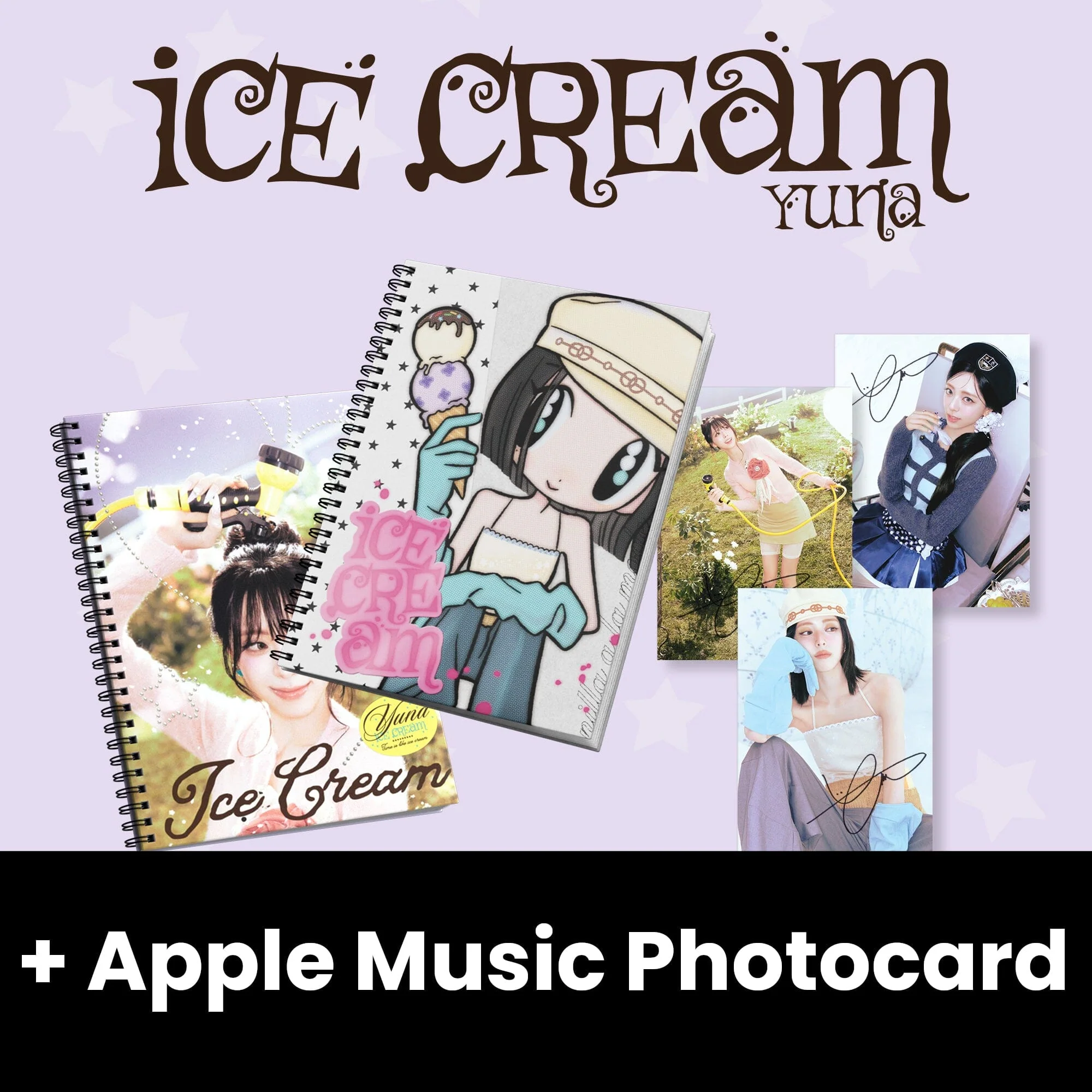 YUNA (ITZY) - ICE CREAM (PHOTOBOOK VER.) + Apple Music Photocard