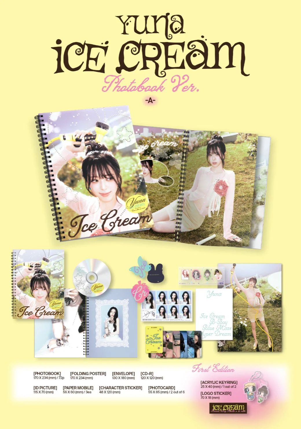 YUNA (ITZY) - ICE CREAM (PHOTOBOOK VER.) + FANS SHOP Gift - Image 4