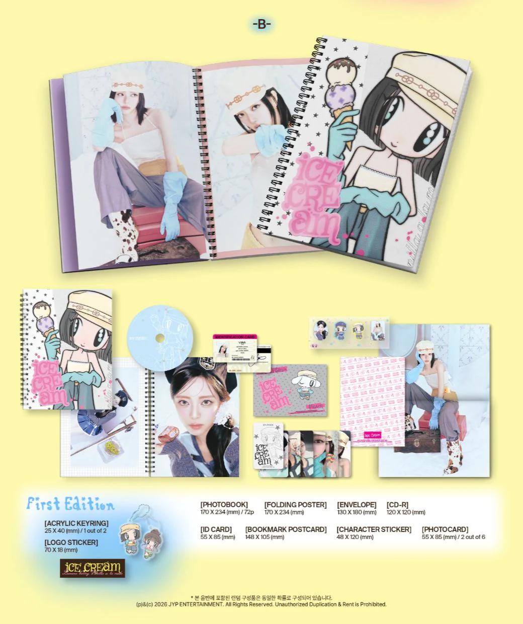 YUNA (ITZY) - ICE CREAM (PHOTOBOOK VER.) + FANS SHOP Gift - Image 6